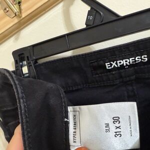 Express Hyper Stretch Slim Black Jeans